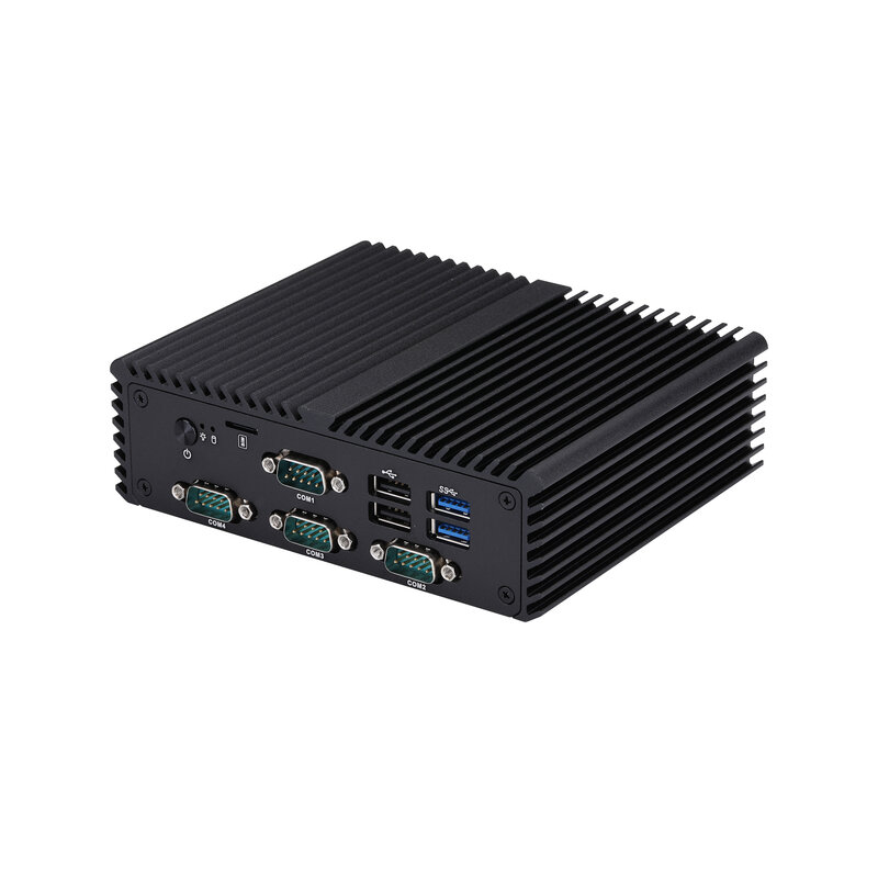 Qotom-Mini PC sans ventilateur, processeur Celeron 4305U, Core i3 10110U, 15W, 2x2.5 Gigabit LAN ,4 x RS232, Q30912P, Qravi 11P, S08