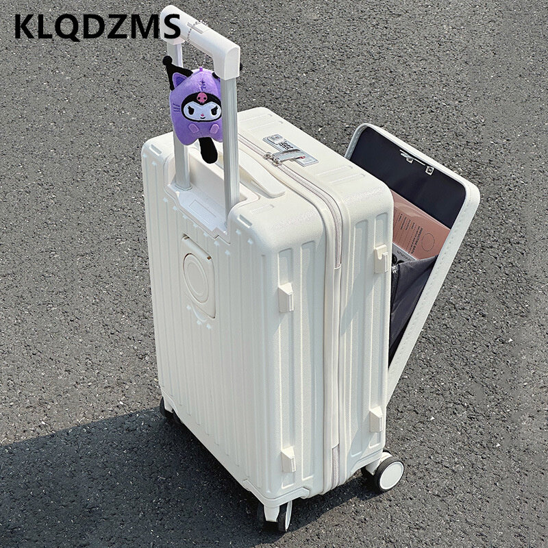 KLQDZMS 20 "22" 24 "26 Cal wysokiej jakości walizka na biznesowa na kółkach wielofunkcyjny torba na pokład z kółkami walizka