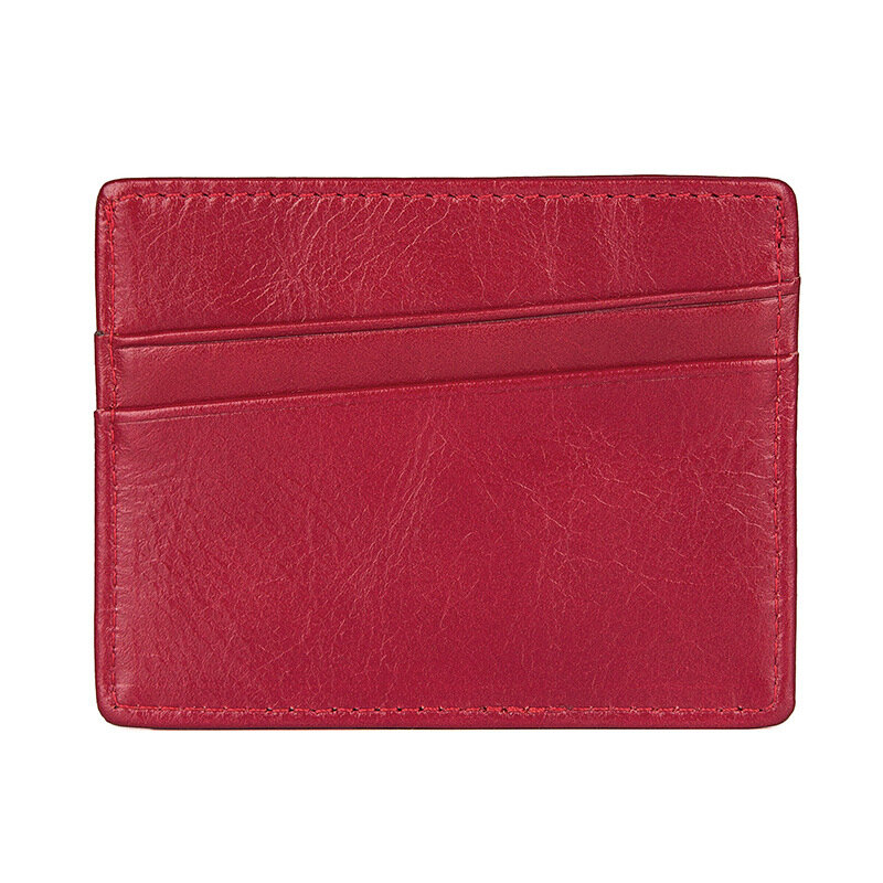 1 Pc Ultra tipis kulit asli ID kartu kredit pemegang kartu dompet koin dompet uang tipis Case untuk pria wanita penutup tas kantong