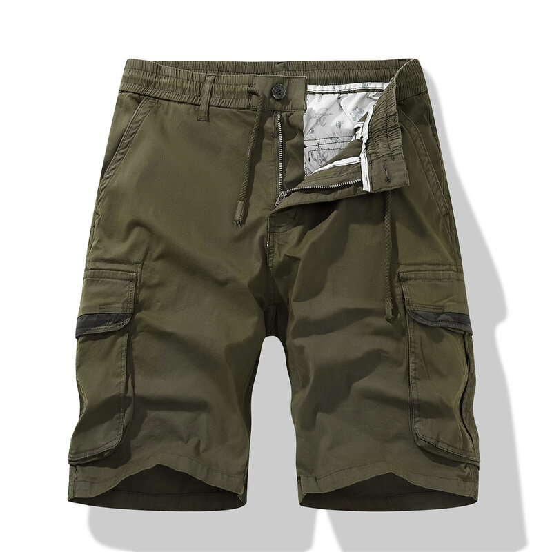 Shorts masculinos de nylon tático de secagem rápida, calções casuais para trabalho leve, calças curtas para pesca ao ar livre, verão