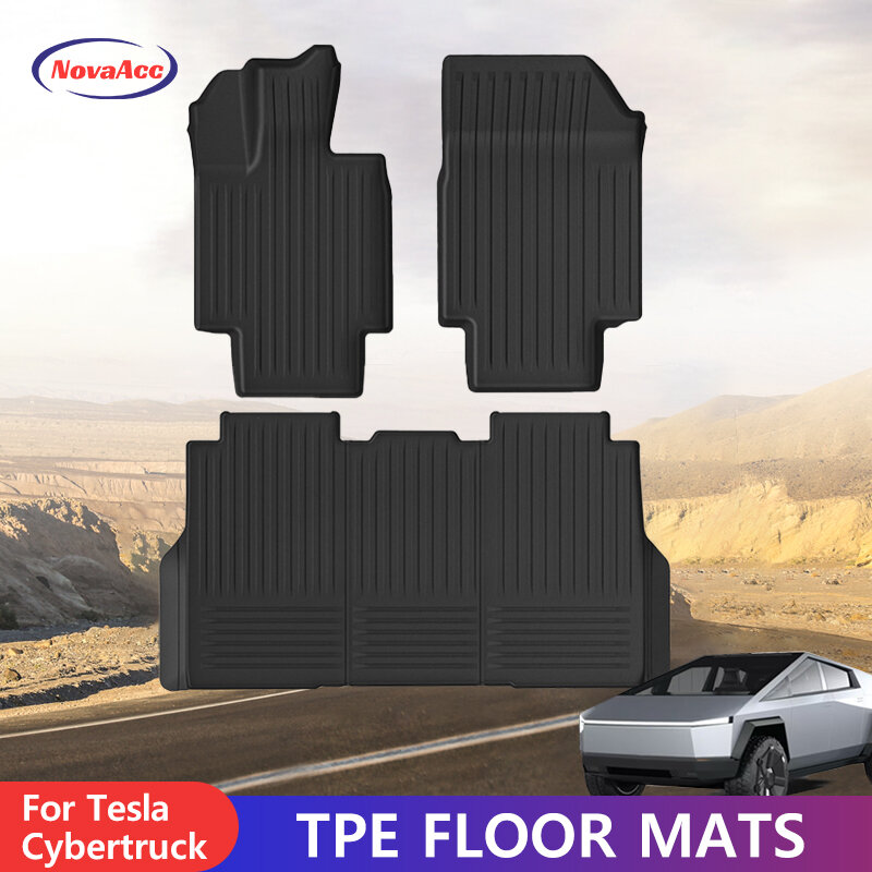 NovaAcc-impermeável completa TPE Floor Mats para Tesla, Leme esquerdo, Liner de carga, tronco de carga, acessórios do carro, todos os climas, novo