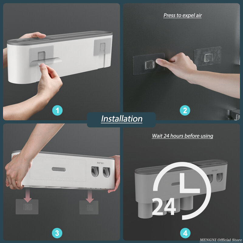MENGNI- Встраиваемая инвертированная компактная автоматическая выжималка для зубной пасты, стеллаж для хранения, аксессуары для ванной комнаты
