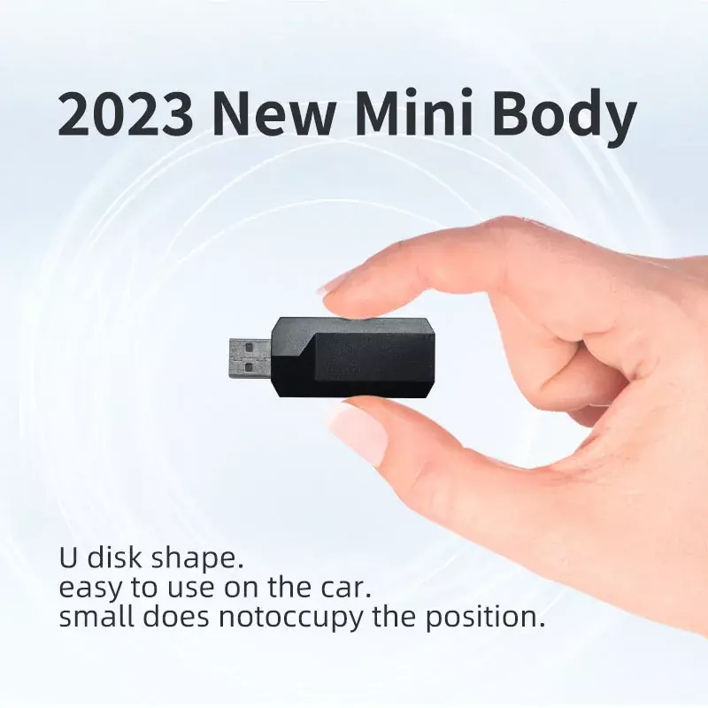อะแดปเตอร์ CarPlay แบบใช้สายเป็นไร้สายสำหรับสเตอริโอ OEM รถยนต์พร้อม USB Plug and Play Smart Link ขนาดเล็กและบางที่สุด
