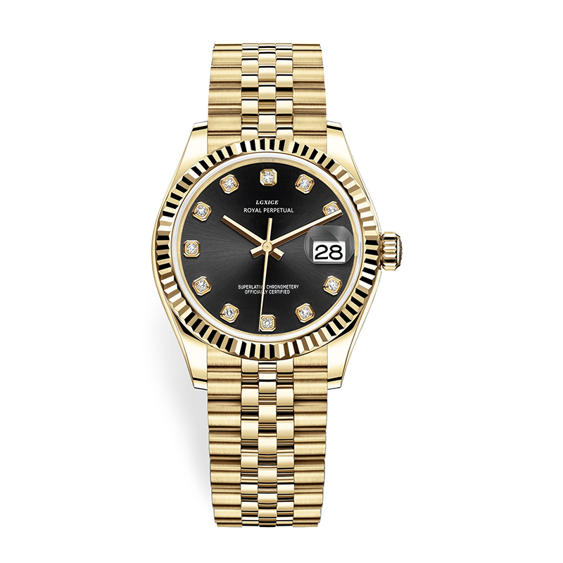 Jam tangan gelang wanita kristal mewah Label pabrik asli jam tangan kuarsa wanita berlian modis merek Top jam tangan baja