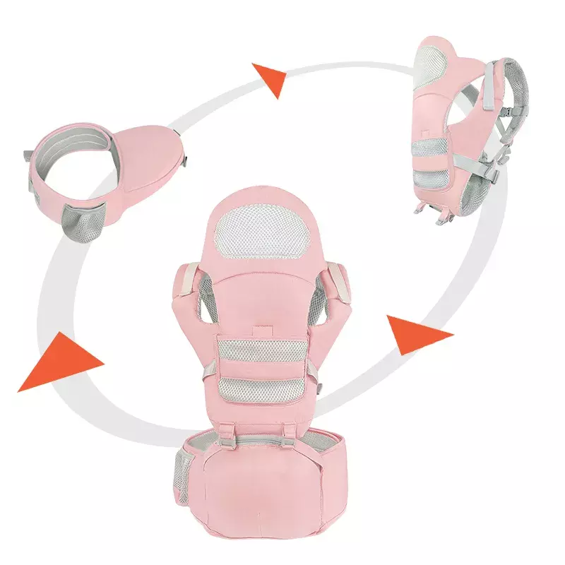 Gendongan bayi, 0-36 bulan ergonomis kursi bayi pinggang Harness nyaman dan tahan lama indah 3-in-1 multifungsi gendongan bayi
