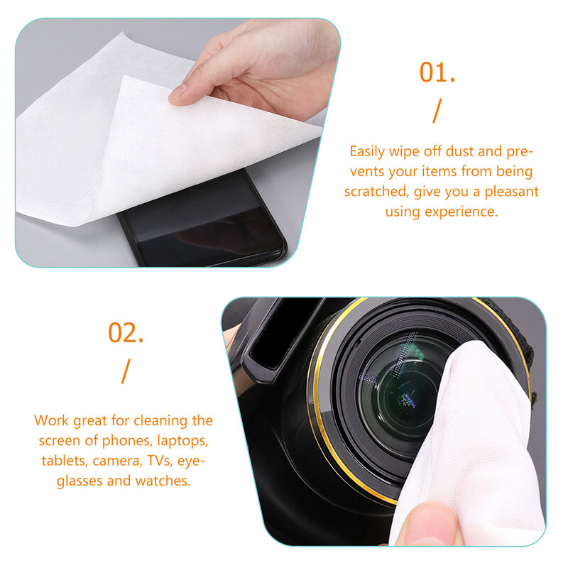 300Pcs Anti-static Lint-free Wipes Dust Free Paper Electronic Screen Wipes Dry Wipes Papers