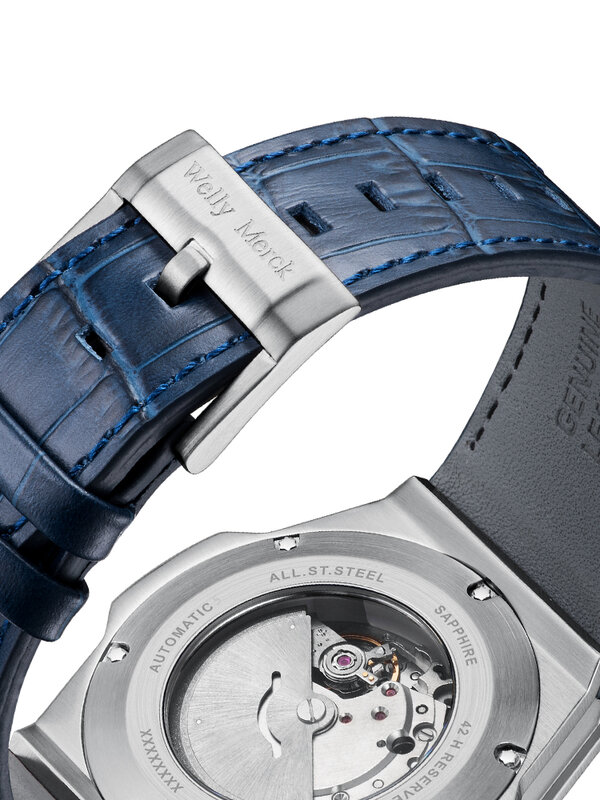Edelstahl-Uhr Welly Merck 42mm Saphir Männer Taucheruhren reloj hombre Business MIYOTA 8215 Automatische mechanische Uhren