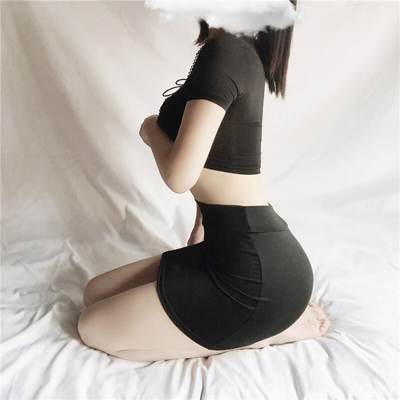 Rok Mini wanita pola kulit ular ultratipis rok bungkus pinggul wanita rok pendek tembus pandang gaun melar Erotis