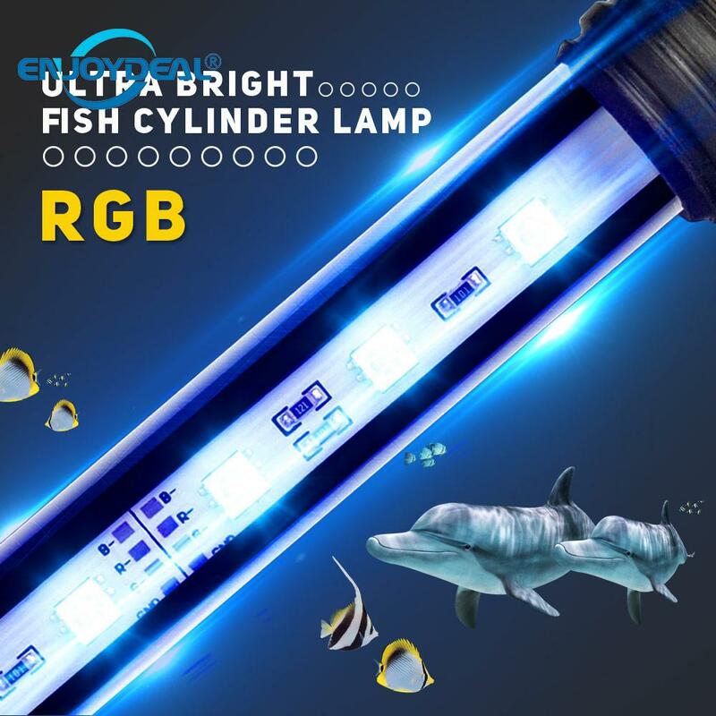 Us Plug Rgb Aquarium Aquarium Led Buis Lamp Waterdichte Dompelbare Gloeilampen Buizen Aquarium Verlichting Met Draadloze Afstandsbediening
