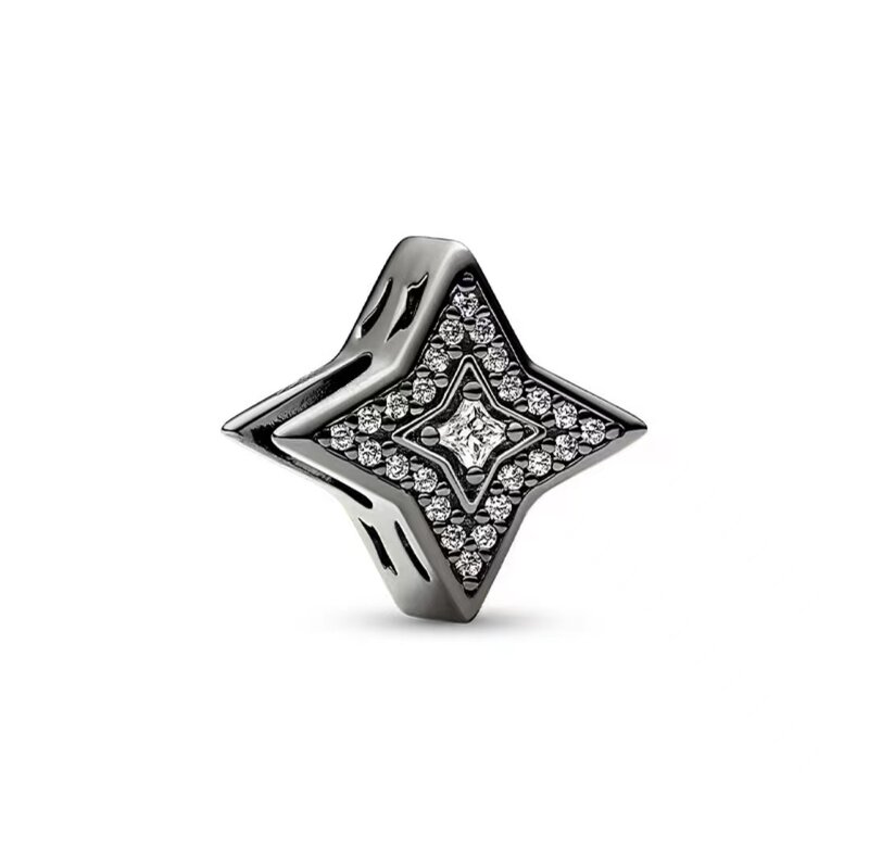 925 Sterling Silver Star e Moon Ring Buckle Charme, Adequado para DIY Cobra Pulseira e Colar, Moda Jóias, Novo, Original