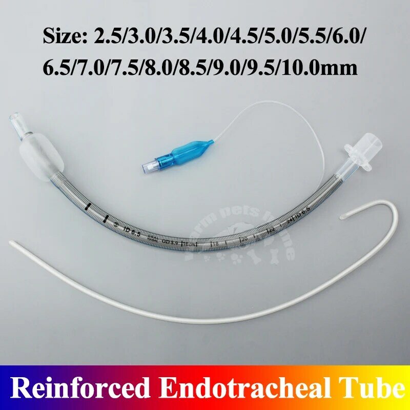 Versterkte Endotracheale Tube Met Stylet 2.5-10Mm Steriele Tracheale Intubatie Voor Menselijk En Dieren Veterinaire