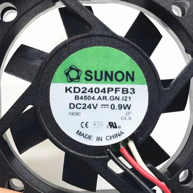 Sunon-KD2404PFB3, ventilador de refrigeración de servidor de 3 cables, B4504.AR.GN.I21, DC 24V, 0,9 W, 40x40x10mm