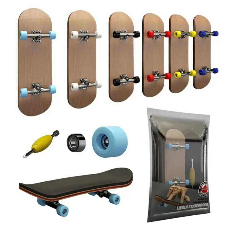 Novidade Finger Skate Boarding Kits, Brinquedo DIY, Estatueta Skate Profissional, Tech Decks, Presente de Aniversário para Criança, Y55B