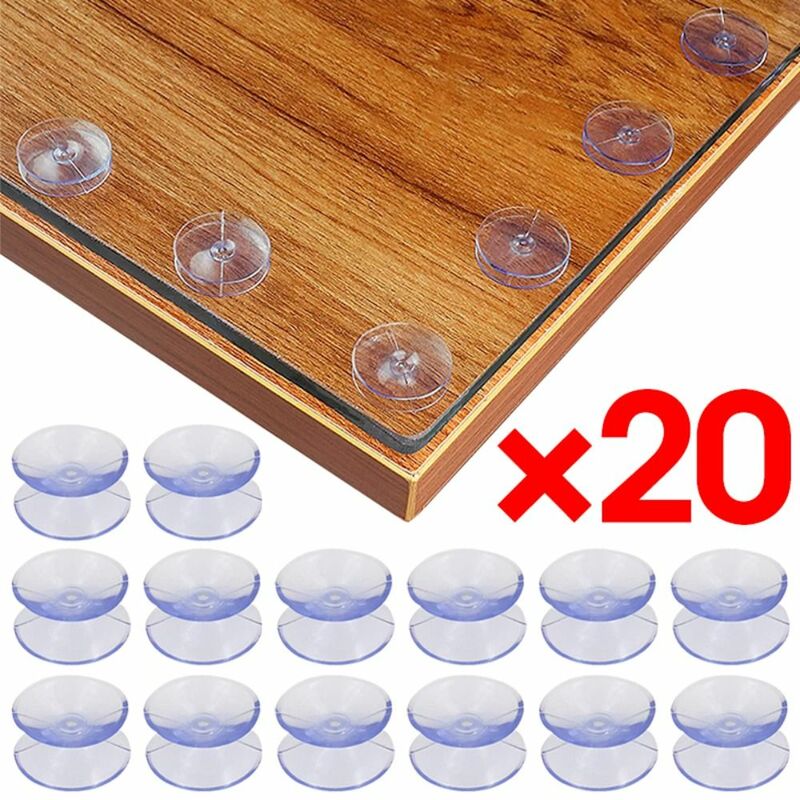 20Pcs Vacuum Double-Sided Suction Cup Top Spacer PVC Transparent Vacuum Suckers Without Trace Reusable Sucker Pad Kitchen