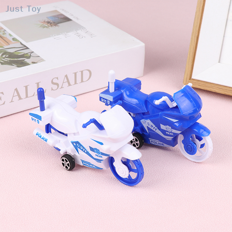 1Pc Pull Back Car Toy Mini Motorcycle Police Car Models Toy Kids Educational Toy Wheels Can Glide