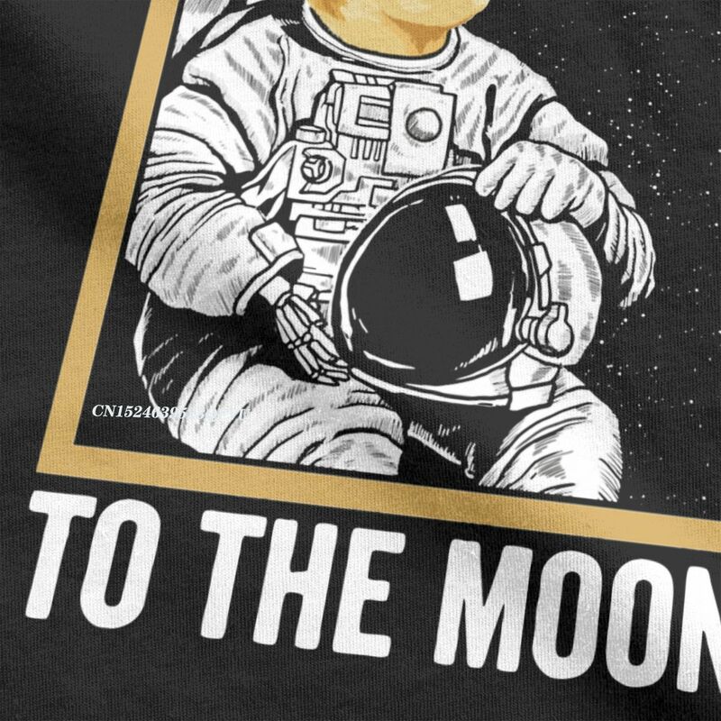 Мужская футболка Dogecoin To The Moon, одежда из чистого хлопка, классная футболка в стиле Харадзюку, футболки, футболки