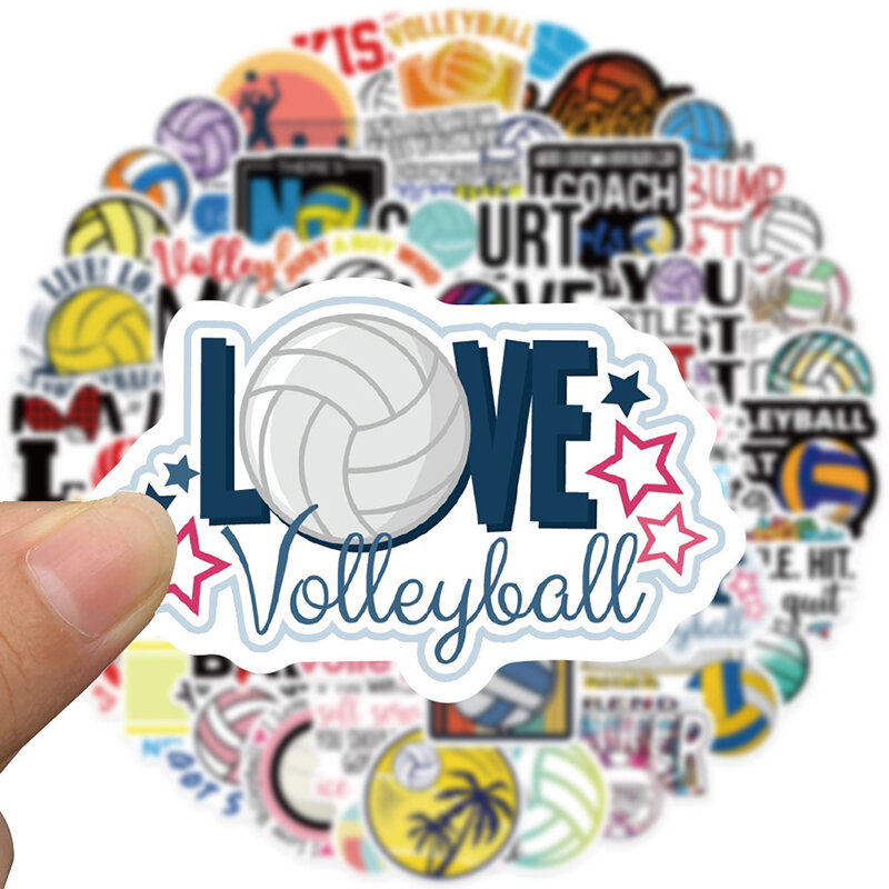 10/30/50PCS Cartoon Volleyball Sticker Aesthetic for Kids Children's PVC Sketchbook Decoration Scrapbooking Stationery Supply