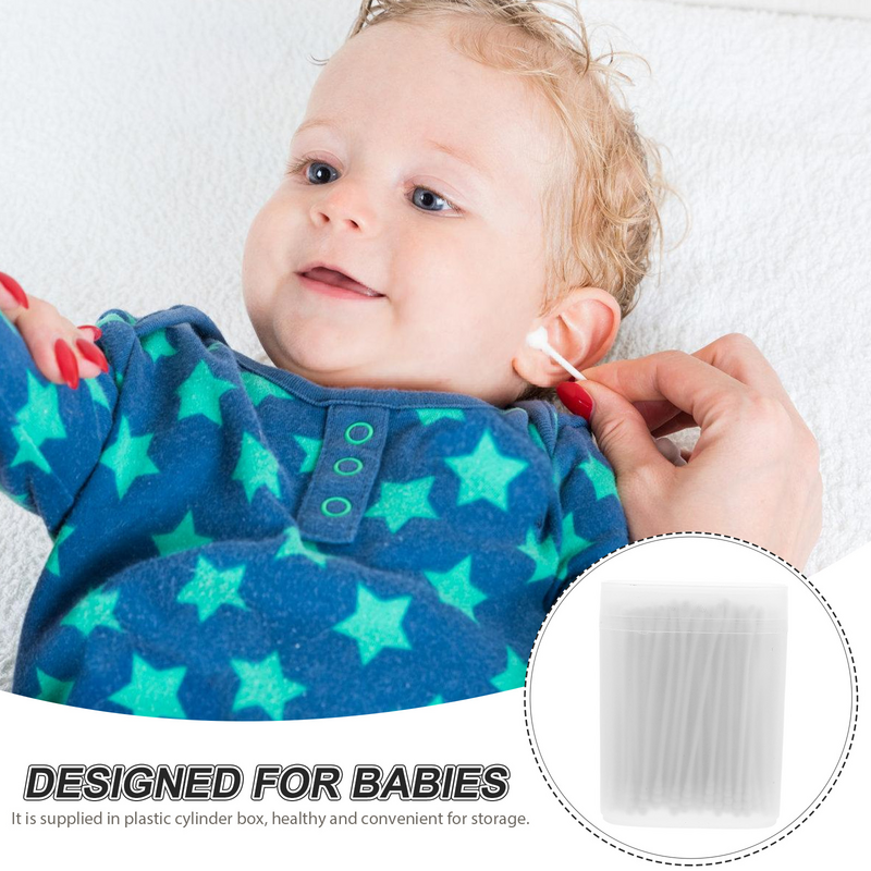 Hisopo de algodón para bebé, limpiador de lengua y boca, hisopos con diferentes cabezales, Herramientas de limpieza de maquillaje