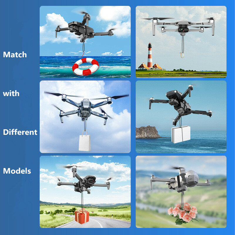 ระบบ AirDrop สำหรับ DJI Mavic 3/2 ZOOM AIR 2 MINI 3/MINI 4 Pro Drone umpan pancing งานแต่งงานแหวนของขวัญส่งมอบชีวิตช่วยเหลือผู้โยน