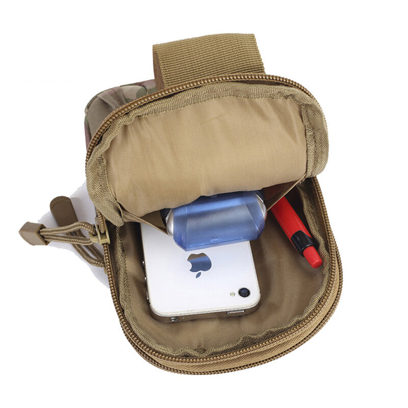 Мужской Тактический поясной кошелек Molle, забавная сумка в стиле милитари, водонепроницаемые нейлоновые маленькие карманы для занятий спортом на открытом воздухе, искусственный Кошелек 3P