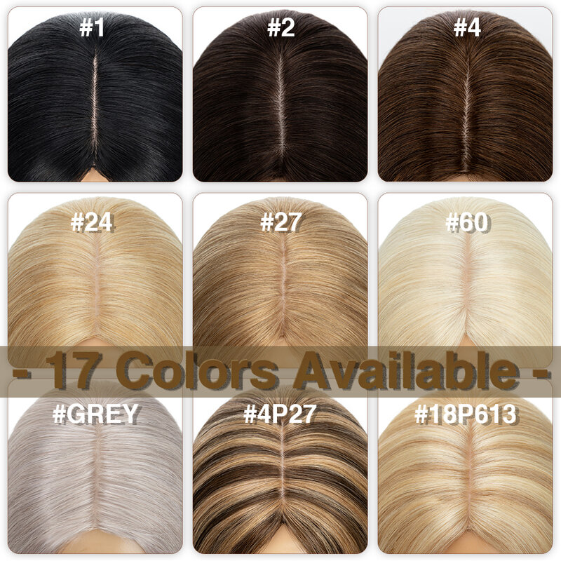 S-noilite Hair Toppers 7x13cm donne Topper Hair Clip parrucca naturale dei capelli 100% capelli umani per le donne Clip di Base di seta nell'estensione dei capelli