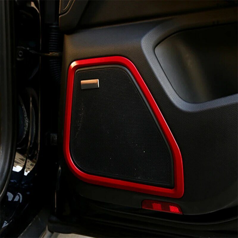 Хромированная Автомобильная дверь панель динамик кольцо украшение круг с защитной решеткой кольцо крышка планки 3D наклейки для Porsche Macan