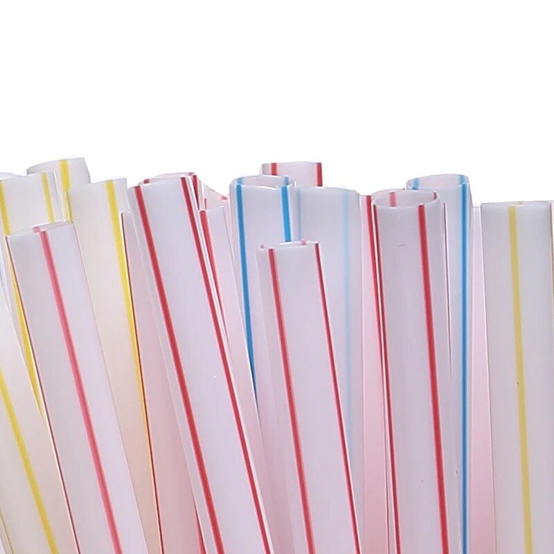 100pcs/set Colorful and Black Straws for Wedding Party Supplies Beverage Kitchen Cocktail Birthday Bar Drinking Cup Accessories