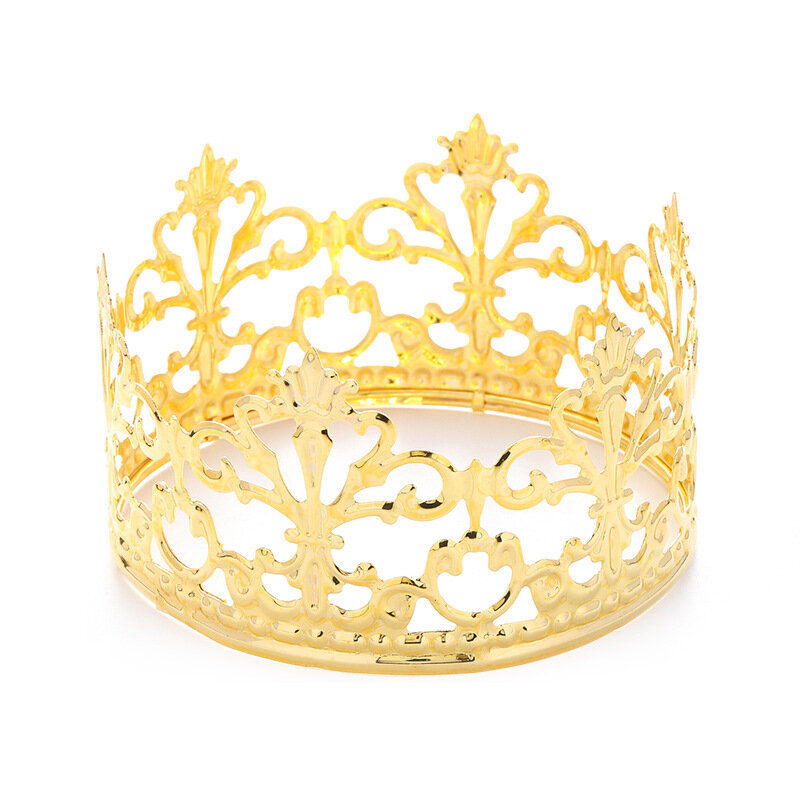 Корона украшение торта 2024 Золотой/Серебряный торт Топпер Декор дети украшения для волос Принцесса на свадьбу День рождения товары для вечеринки