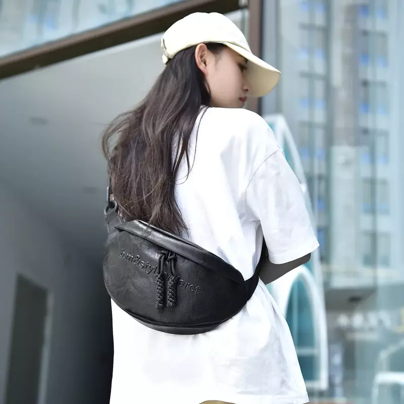 Desain merek tas dada wanita tas bahu wanita kulit untuk wanita 2024 tas sabuk baru tas pinggang wanita paket lucu Walle telepon