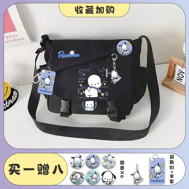 Sanrio New Pacha Dog borsa a tracolla per studenti borsa per lezioni in tela portatile borsa a tracolla singola per classe College
