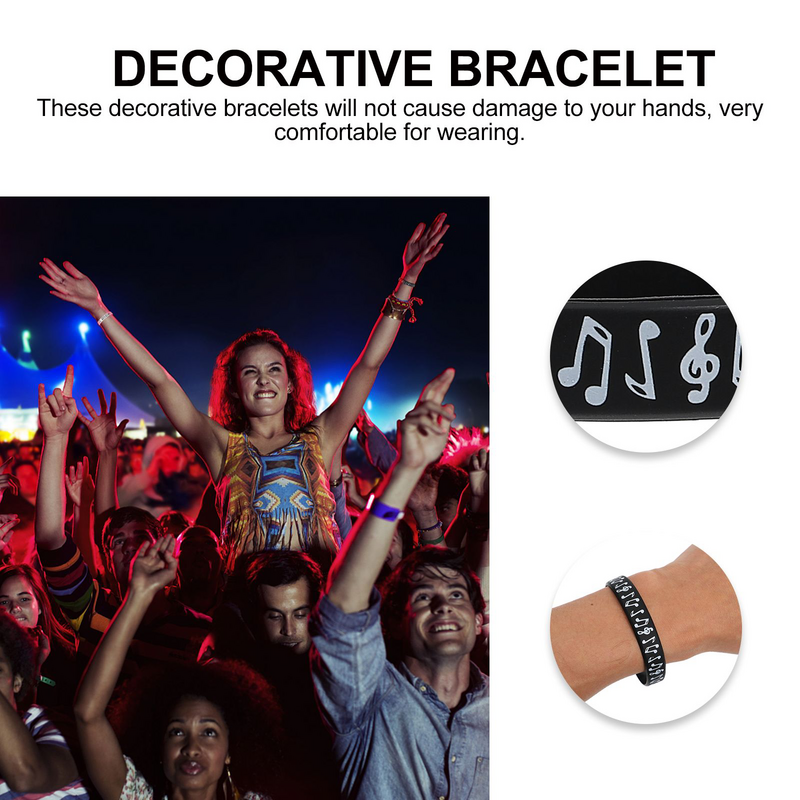 Nota musicale braccialetto regalo a mano in Silicone braccialetto per feste da Festival Note intercambiabili per decorazioni