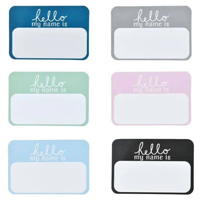 6 Pcs/set Name Tag Labels Hello  Name is Sticker Baby Announcement Sticker Newborn Hospital School Photography Props