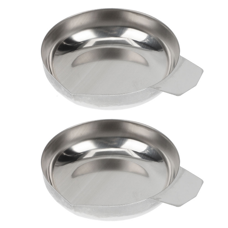 2 Pcs Food Tray Stainless Steel Weighing Pan Carat Scale Kitchen Electronic Balance Digital Grain Small Kitchen Scale