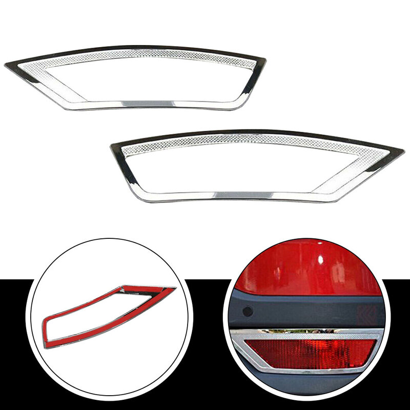 For Ford Escape/Kuga 2013-2019 Car Rear Fog Light Lamp Cover Trim Bumper Reflector Decoration Accessories For Ford EcoSport 2013