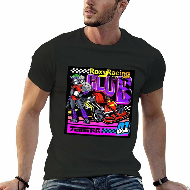 Roxy Racing Club camiseta para hombre, tops de verano para niño, Camisetas estampadas funnys