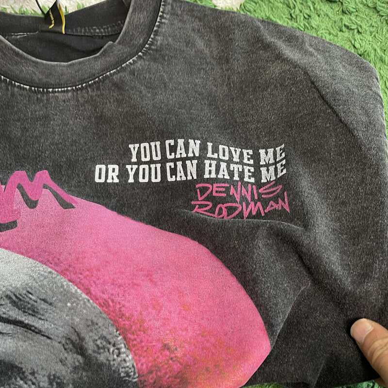 Frog drift-Camiseta holgada Vintage para hombre, camisa de gran tamaño con estampado de baloncesto, lavado Retro, el gusano, Dennis Rodman, moda de verano