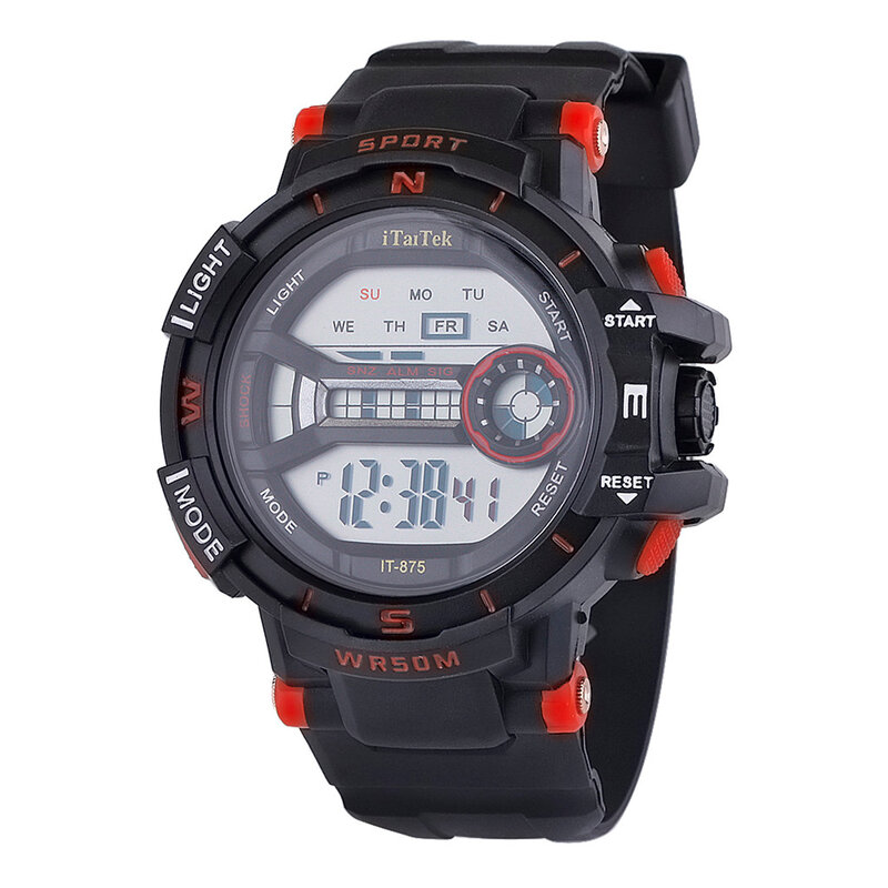 Reloj deportivo multifunción para hombre, pulsera electrónica resistente al agua, luminosa, a la moda