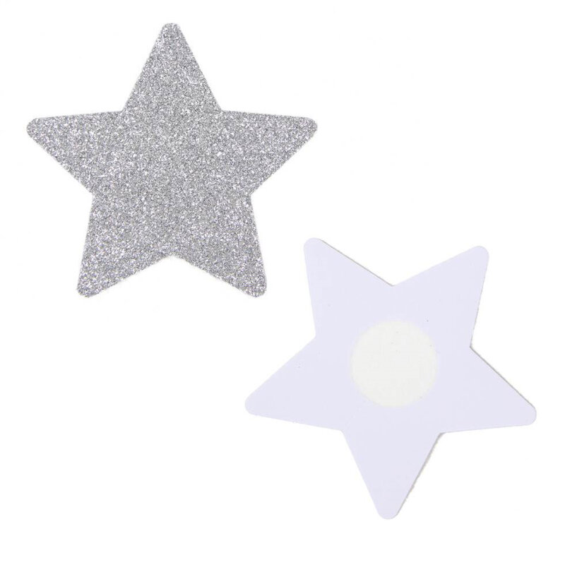 Comeondear Fashion Glitter Scaly Star One Pair Nipple Cover Women's Disposable Multicolor Polished Matte Sexy Invisible Stickers