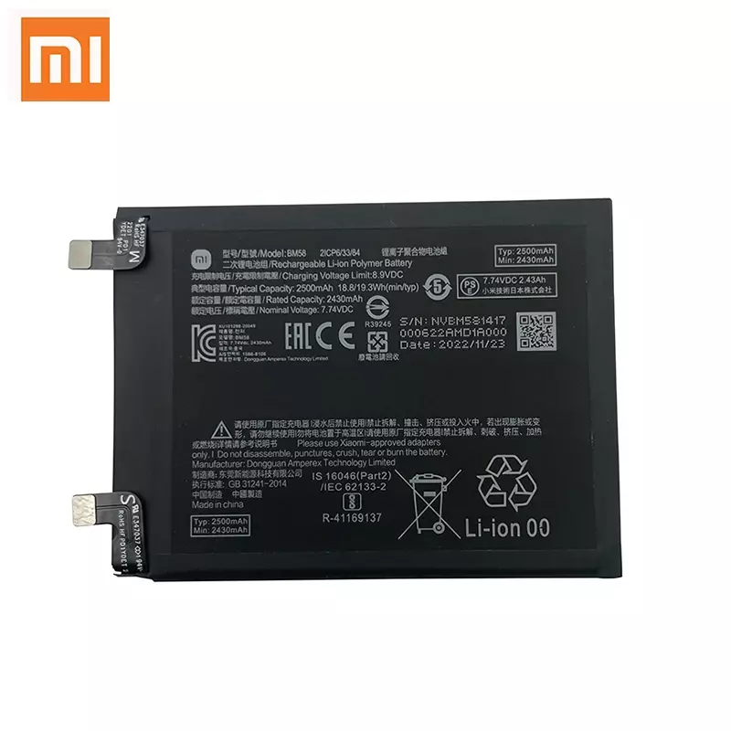 100% Original BM58 5000mAh Phone Battery For Xiaomi 11T Pro 11TPro Phone Replacement Batteries Bateria