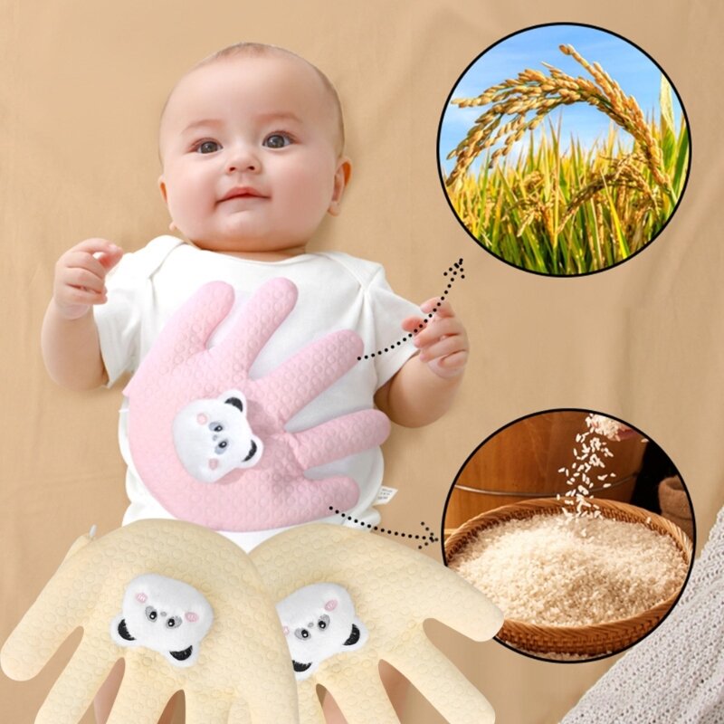 67JC Babies Soothes Palm Cute Cartoon Anti-Startle Hand Pacify Toy Newborn Hand Pillow Prevent Startles and Promotes Sleep