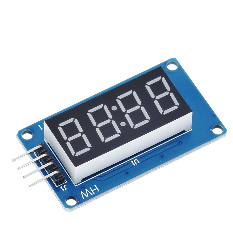 Модуль дисплея TM1637 для Arduino, 7 сегментов, 4 бита, 1,5-дюймовые часы, красная анодная цифровая трубка, комплект с четырьмя серийными драйверами