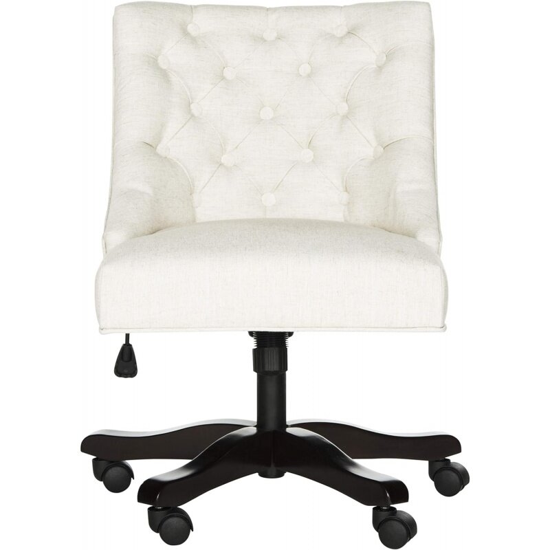 Safavieh Mercer Linen Cadeira de secretária giratória, Sofá Roupa, Light Cream, Sofá Coleção