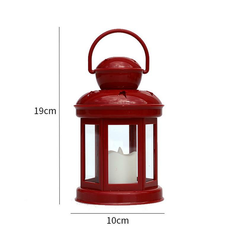 Lanternes décoratives rustiques de style vintage, lanterne suspendue avec bougie sans flamme scintillante à LED, lanterne extérieure à piles