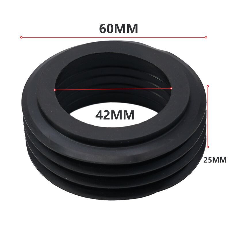 Borracha Cone Seal Parte, fácil de mudar fácil de instalar, Flush Pipe, alta qualidade, 2*60*42*25mm para 42mm