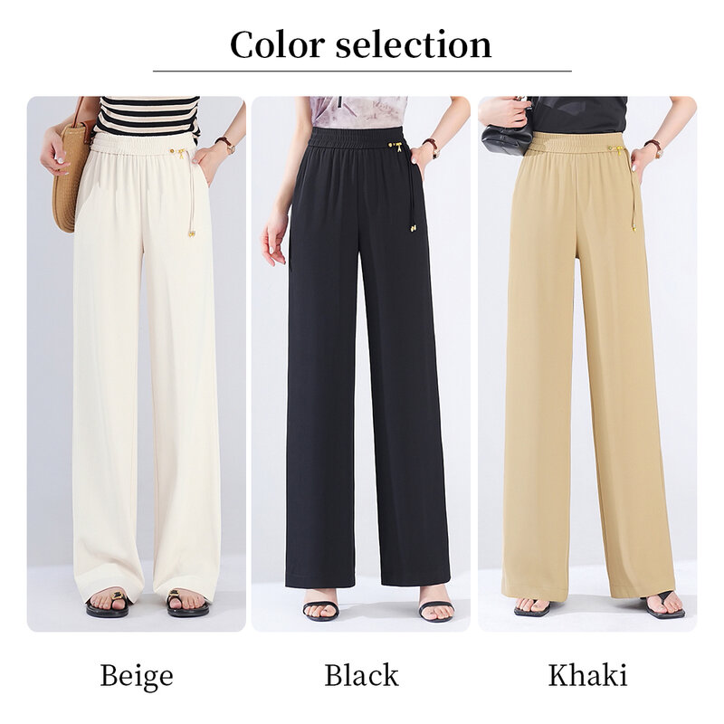 fashion Women's stylish casual pants are loose straight lightweight and breathable women's clothing free shipping Woman clothing