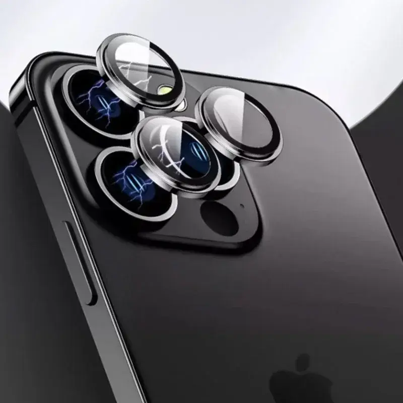 Cristal Protector de anillo de lente de Metal para iPhone 13, 12, 14 Pro Max, 14 Plus, película protectora de cámara para iPhone 15 Plus, 15 Pro Max, tapa de lente