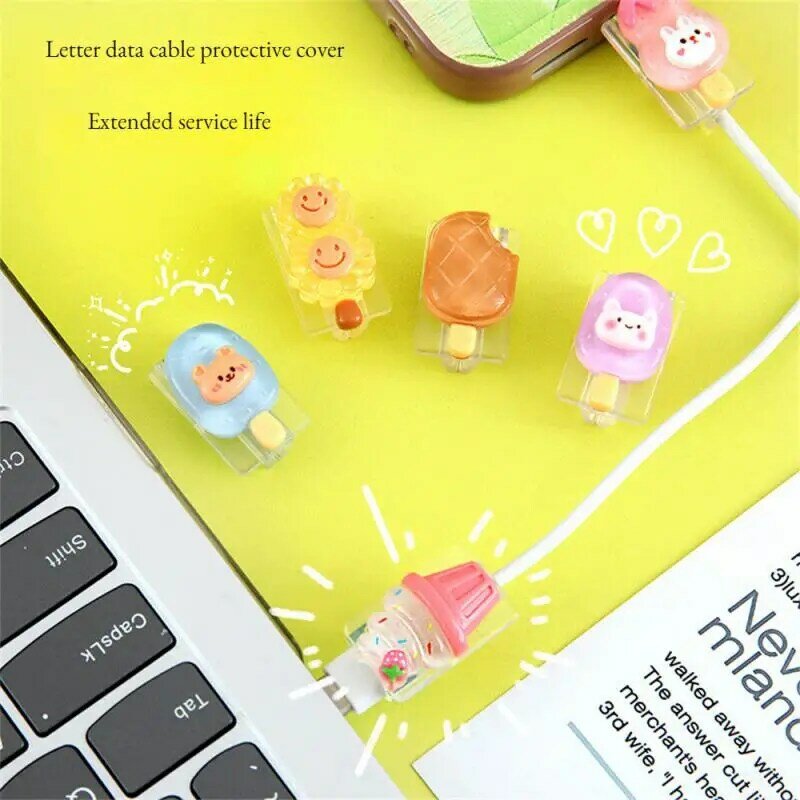 RYRA Cute Data Cable Protector Data Cable Security Charger Anti-break Protective Cover Charging Cord Protective Cover Accessorie