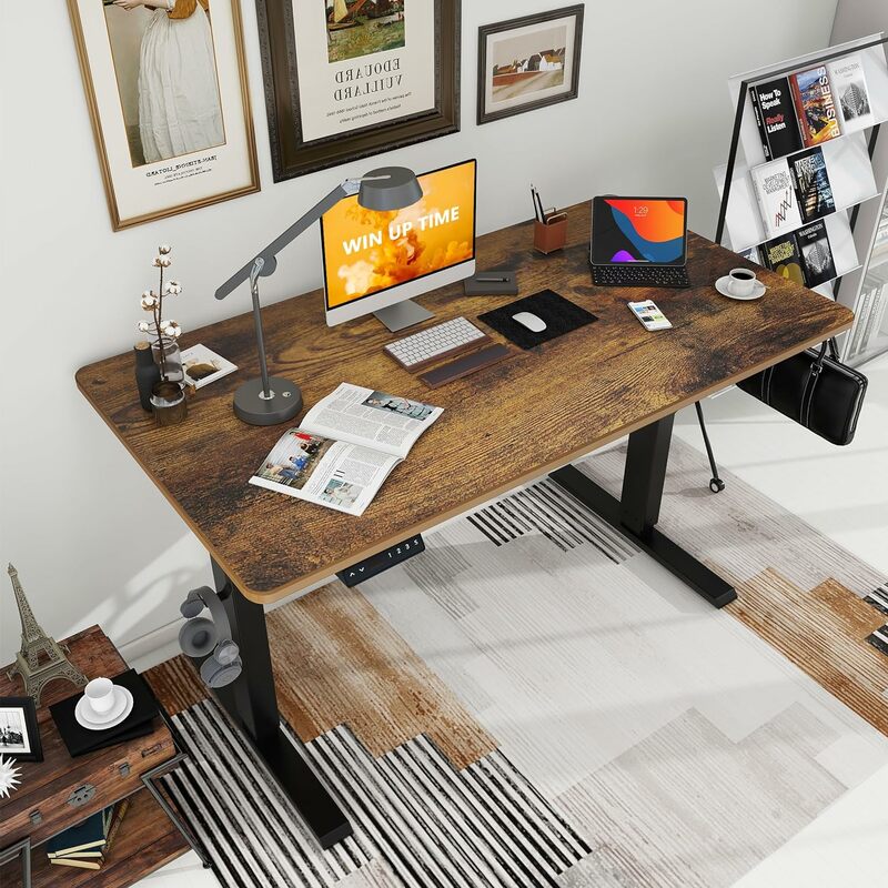 Meja berdiri 40-63 inci tinggi meja dapat disesuaikan untuk rumah dan kantor belajar dan kerja