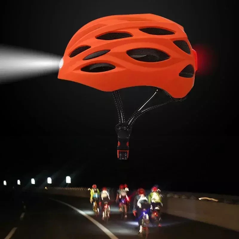 Casco da bicicletta intelligente per uomo donna casco da bici per bambini luce LED USB ricaricabile per Scooter elettrico per bicicletta Mtb