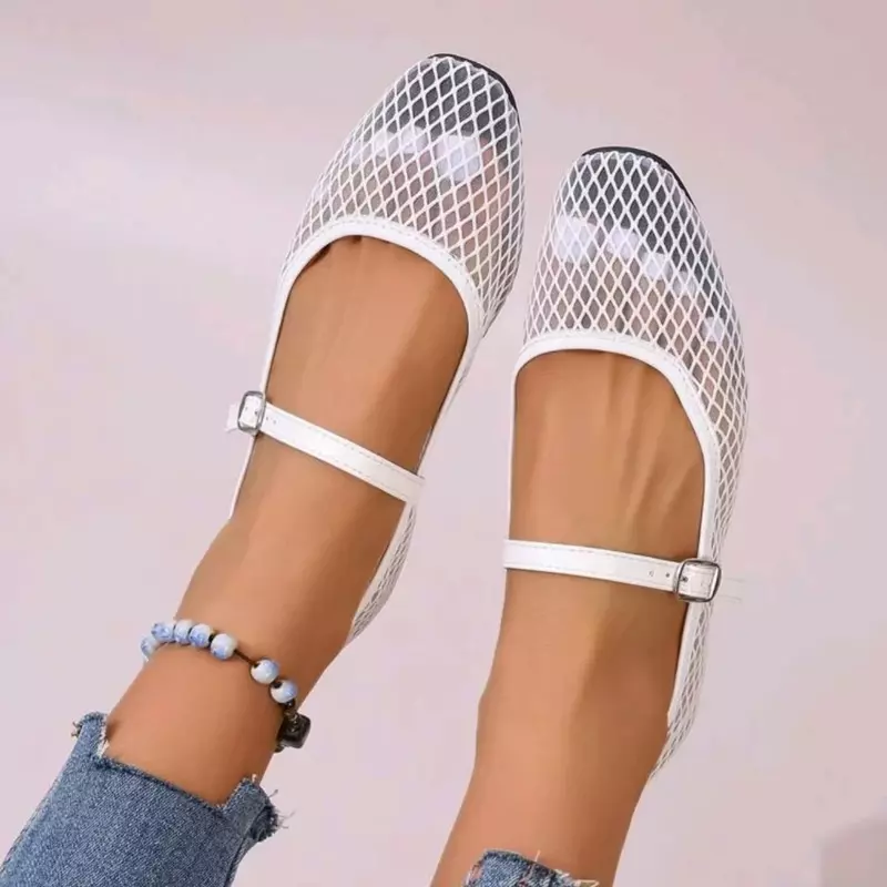 2024 Brand Design Ladies Loafers Women Flats Ballet Shoes Fashion Low Heel Mary Jane Shoes Casaul Shallow Buckle Soft Sole Shoes